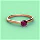 2 - Solus Round Rhodolite Garnet Solitaire Engagement Ring  