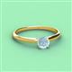 2 - Solus Round Aquamarine Solitaire Engagement Ring  