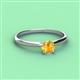 2 - Solus Round Citrine Solitaire Engagement Ring  