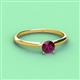 2 - Solus Round Rhodolite Garnet Solitaire Engagement Ring  