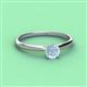 2 - Solus Round Aquamarine Solitaire Engagement Ring  