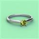 2 - Solus Round Peridot Solitaire Engagement Ring  