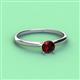 2 - Solus Round Red Garnet Solitaire Engagement Ring  