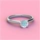 2 - Solus Round Aquamarine Solitaire Engagement Ring  