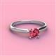2 - Solus Round Pink Tourmaline Solitaire Engagement Ring  