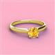 2 - Solus Round Citrine Solitaire Engagement Ring  