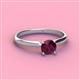 2 - Solus Round Rhodolite Garnet Solitaire Engagement Ring  