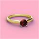 2 - Solus Round Red Garnet Solitaire Engagement Ring  