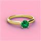 2 - Solus Round Emerald Solitaire Engagement Ring  