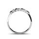4 - Reina 3.00 mm Black and White Diamond 7 Stone Wedding Band 