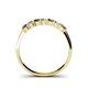 4 - Reina 3.00 mm Smoky Quartz and Diamond 7 Stone Wedding Band 