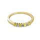 2 - Evia 2.00 mm Princess Cut Yellow Sapphire and Diamond 7 Stone Wedding Band 