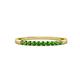 3 - Clara 1.80 mm Green Garnet 10 Stone Wedding Band 