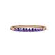 3 - Clara 1.80 mm Iolite 10 Stone Wedding Band 