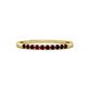 3 - Clara 1.80 mm Red Garnet 10 Stone Wedding Band 