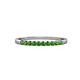 3 - Clara 1.80 mm Green Garnet 10 Stone Wedding Band 