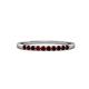 3 - Clara 1.80 mm Red Garnet 10 Stone Wedding Band 
