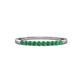 3 - Clara 1.80 mm Emerald 10 Stone Wedding Band 