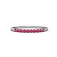 3 - Clara 1.80 mm Ruby 10 Stone Wedding Band 