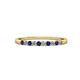 3 - Clara 1.80 mm Blue Sapphire and Diamond 10 Stone Wedding Band 