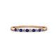 3 - Clara 1.80 mm Blue Sapphire and Diamond 10 Stone Wedding Band 