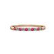 3 - Clara 1.80 mm Ruby and Diamond 10 Stone Wedding Band 