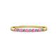 3 - Clara 1.80 mm Pink Sapphire and Diamond 10 Stone Wedding Band 