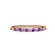 3 - Clara 1.80 mm Amethyst and Diamond 10 Stone Wedding Band 