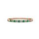 3 - Clara 1.80 mm Emerald and Diamond 10 Stone Wedding Band 