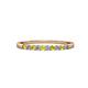 3 - Clara 1.80 mm Yellow and White Diamond 10 Stone Wedding Band 