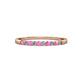 3 - Clara 1.80 mm Pink Sapphire and Diamond 10 Stone Wedding Band 