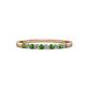 3 - Clara 1.80 mm Green Garnet and Diamond 10 Stone Wedding Band 