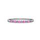3 - Clara 1.80 mm Pink Sapphire and Diamond 10 Stone Wedding Band 