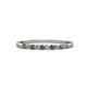 3 - Clara 1.80 mm Smoky Quartz and Diamond 10 Stone Wedding Band 