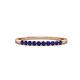3 - Clara 2.00 mm Blue Sapphire 10 Stone Wedding Band 