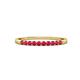 3 - Clara 2.00 mm Ruby 10 Stone Wedding Band 