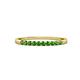 3 - Clara 2.00 mm Green Garnet 10 Stone Wedding Band 