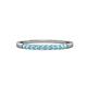 3 - Clara 2.00 mm Aquamarine 10 Stone Wedding Band 