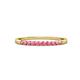 3 - Clara 2.00 mm Pink Tourmaline 10 Stone Wedding Band 