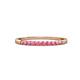 3 - Clara 2.00 mm Pink Tourmaline 10 Stone Wedding Band 