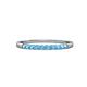 3 - Clara 2.00 mm Blue Topaz 10 Stone Wedding Band 