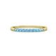 3 - Clara 2.00 mm Blue Topaz 10 Stone Wedding Band 