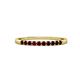 3 - Clara 2.00 mm Red Garnet 10 Stone Wedding Band 