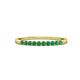 3 - Clara 2.00 mm Emerald 10 Stone Wedding Band 