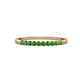 3 - Clara 2.00 mm Green Garnet 10 Stone Wedding Band 