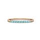 3 - Clara 2.00 mm Aquamarine 10 Stone Wedding Band 