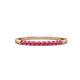 3 - Clara 2.00 mm Rhodolite Garnet 10 Stone Wedding Band 