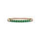 3 - Clara 2.00 mm Emerald 10 Stone Wedding Band 