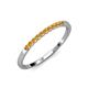2 - Clara 2.00 mm Citrine 10 Stone Wedding Band 