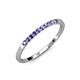 2 - Clara 2.00 mm Iolite 10 Stone Wedding Band 